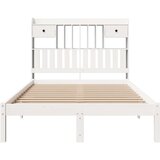  Krevet s regalom z knjige bez madraca bijeli 135x190cm borovina | shoptok.hr