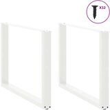  Noge za blagovaonski stol U-oblik 2 kom Bijele 100 x (72-73) cm Čelik | shoptok.hr