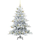 vidaXL Umjetno božićno drvce s nogom with LEDs s stalakom 150cm PVC | shoptok.hr