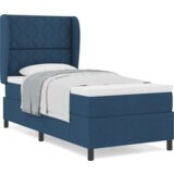 Box vzmetna postelja z vzmetnico, modra, 100x200 cm, tkanina, (22080784) | Shoptok.si