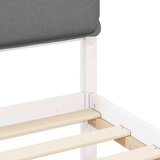 vidaXL Posteljni okvir z oblazinjenim vzglavjem Svetlo siva | Shoptok.si