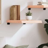  Stenska polica 40x50x(2-6) cm neobdelana trdna hrastovina | Shoptok.si