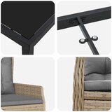  Vrtni set za objed 9 pcs Bež i svijetlo siva poliratan | shoptok.hr