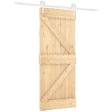  Klizna vrata s priborom za montažu 85 x 210 cm masivna borovina | shoptok.hr