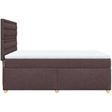 vidaXL Box spring postelja z vzmetnico temno rjava 140x200 cm blago, (21305482) | Shoptok.si