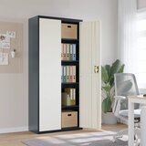 vidaXL Ormarić za spise antracit i bijeli 90 x 40 x 200 cm čelični | shoptok.hr