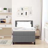  Box Spring postelja z vzmetnico in LED svetlobo Svetlo siva 100x200 cm Žametna tkanina, (22080787) | Shoptok.si