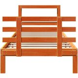  Okvir kreveta s uzglavljem voštano smeđi 100x200 cm od borovine | shoptok.hr
