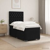  Boxspring krevet s madracem Crna 100 x 200 cm Baršun | shoptok.hr