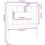  Uzglavlje sivo 96 x 4 x 100 cm od masivne borovine | shoptok.hr