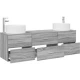 Set namještaja za kupaonicu 3 kom. Siva Sonoma 49,5 x 44,5 x 65,5 cm | Shoptok.si