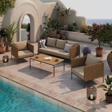 Beldano LOUNGE GARNITURA akacija v celoti masivno jeklo | Shoptok.si