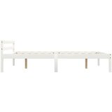 Posteljni okvir bel iz trdne borovine 140x200 cm, (20606408) | Shoptok.si