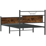  Posteljni okvir brez vzmetnice hrast 100x190 cm inženirski les, (21829468) | Shoptok.si