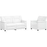  Set sofe 2 pcs Bijela Umjetna koža - Bijela Jednostruka + Dvostruka (140 cm) | shoptok.hr