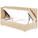Ghado Bež kutni dječji krevet s prostorom za odlaganje s madracem 90x200 cm Snugi - | shoptok.hr