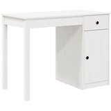 Maison Chic Pisalna miza - pisarniška miza - Računalniška miza bela 100x50x75 cm trdna borovina, (21785517) | Shoptok.si