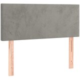 Box spring krevet s madracem svjetlosivi 80 x 200 cm baršunasti | shoptok.hr