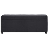  Klupa s pretincem za pohranu 116 cm crna poliesterska | shoptok.hr
