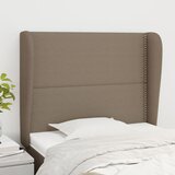  Uzglavlje s ušima smeđesivo 103x23x118/128 cm od tkanine | shoptok.hr