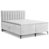 Makamii Boxspring postelja s prostorom za shranjevanje 140x200 cm v srebrni barvi Puhala – Cene