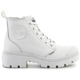 Palladium Visoke superge Pallabase Leather White black M Bela | Shoptok.si