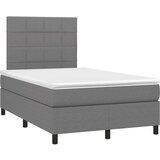  Box spring s madracem LED tamnosivi 120 x 200 cm tkanina | shoptok.hr