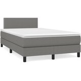  Krevet box spring s madracem tamnosivi 120 x 190 cm tkanina | shoptok.hr