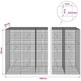  Gabion s žicom debljine 3 5 mm i mrežom 5x5 cm 1150x50x150 cm - 50 cm 150 cm 1150 cm | shoptok.hr