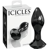 Icicles No. 78 - stožčasti stekleni analni dildo (črn) Cene