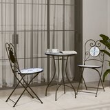 Bistro stolić s mozaikom plavo-bijeli Ø50x70 cm keramički | shoptok.hr