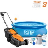 Villager električna kosilica 1220 prime, 1200W + intex easy set okrugli bazen, sa pumpom, 3.05x0.76 cene