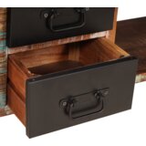 vidaXL Klop za shranjevanje Večbarvno 80x35x40 cm Trd les recikliran | Shoptok.si