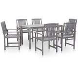  7-dijelni vrtni blagovaonski set od bagremovog drva sivi | Eponuda.com