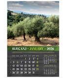  KALENDAR "MASLINE 2026" 13 LISTOVA, SPIRALA | Shoptok.si