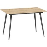Nesta Raztegljiva jedilna miza, naravna barva, 120/160×75 cm, kuhinjska miza za 6–8 oseb, moderna jedilna miza z jeklenimi nogami, (5000493581) | Shoptok.si