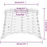 vidaXL Sjenilo za stropnu svjetiljku smeđe Ø20x15 cm od pruća | shoptok.hr