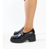 Gemre Black patent block heel shoes Sanelma | shoptok.hr