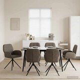  Okretne blagovaonske stolice 6 pcs Umetnička suknja koža | shoptok.hr