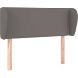  Uzglavlje s ušima sivo 93x23x78/88 cm od umjetne kože | shoptok.hr