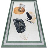 RugsX Preproge ANDRE 1088 pralna preproga Abstrakcija okvir proti 120x170 cm Bela | Shoptok.si