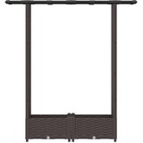  Povišeni krevet s mrežom i krovom Smeđa 122,5 x 40 x 123 cm PP | Shoptok.si