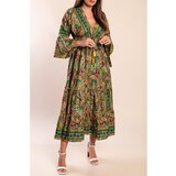 Fenzy Maxi Obleka S Potiskom, Svetlo Zelena | Shoptok.si