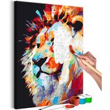  Slika za samostalno slikanje - Portrait of a Colourful Lion 40x60 | shoptok.hr