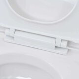 vidaXL Zidna toaletna školjka s ugradbenim vodokotlićem keramička | shoptok.hr