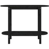  Konzolni stol crni 110 x 40 x 80cm od masivne borovine | shoptok.hr