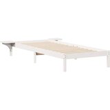 vidaXL Posteljni okvir s stranskimi omaricami Bela 100 x 220 cm | Shoptok.si