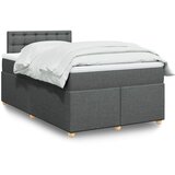 Maison Chic Box spring postelja - Vzmetna postelja z vzmetnico temno siva 120x200 cm blago SL24098, (21890307) | Shoptok.si