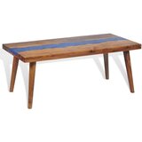  Klubska mizica iz tikovine in smole 100x50x40 cm | Shoptok.si