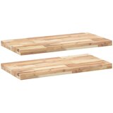 vidaXL Plutajuće police 2 kom 60x40x4 cm od neobrađenog drva bagrema - Prirodna 60 x 40 x 4 cm 2 1 | shoptok.hr